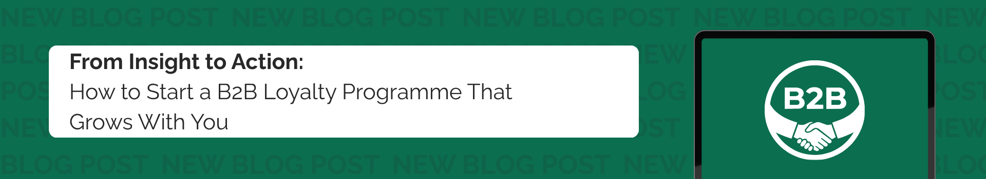 From Insight to Action: How to Start a B2B Loyalty Programme That Grows With You 